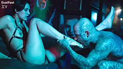 Slave's Wet Pussy Dominated by Toe Sucking