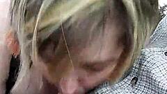 bbw wife liz giving another blow job on the road side