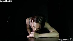 Jillian Ten takes insane cumshots at the gloryhole