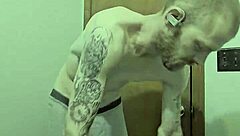 Skinny Girl Performs Striptease In Bathroom