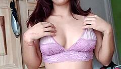 Selene shows her wet pussy