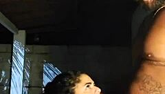 Latina amateur moans as personal trainer licks her wet pussy and big ass