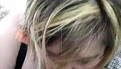 bbw wife liz giving another blow job on the road side