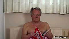 Naughty Babe Fucks Her Step Grandpa in Cowgirl Position in Bed