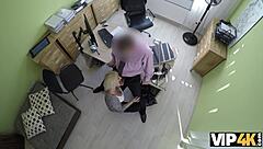 Vip4k dulce nena interviews for a naughty loan agent.