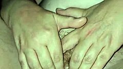 Milf's ass shakes as she gets her bean flicked until hard cum