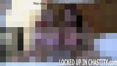 Feeling the thrill as we squeeze your cock into this tight cage in femdom bdsm.