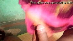 aunty gives handjob to my boyfreinds cock.