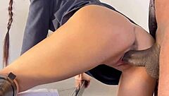 A slutty girl eagerly handles a massive black cock daily