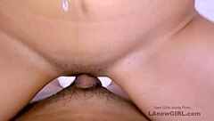 Teen brunette swallows cum in casting audition