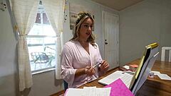 My step-mom uses my help for her video