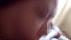 sloppy sucking on big monster cock with deepthroat gagging and saliva dripping everywhere