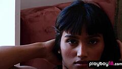 Asian hottie Angel Constance strips naked outdoors with sassy sexy vibes