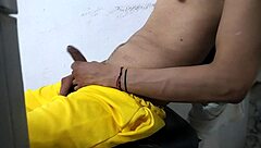 Latino neighbor pulls out his big cock in homemade kinky session with young student