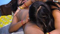 Desi Bhabhi's Hardcore Anal Threesome Alone at Home