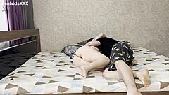 She came first, then he in her mouth?