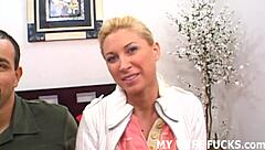 Femdom mistress humiliates old slave with black pov pounding