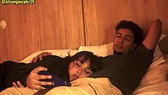 Watching a movie with my stepfather, I accidentally swallow his penis, almost getting caught