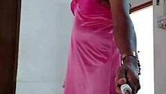 i'm lara dsouza, sexy cd in pink satin, mummified