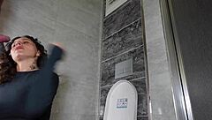 The beautiful mature woman bends over for close up assfucking, her tight pussy orgasming with natural tits