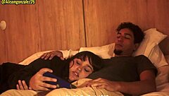 Watching a movie with my stepfather, I accidentally swallow his penis, almost getting caught