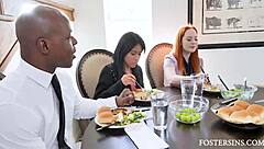 Black Foster Step Daddy Schools Asian Ember Snow and Summer Hart