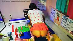 Watching teen otaku get fucked while I masturbate with my dildo