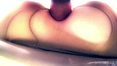 she excites me so much i rip her tights to fuck her ass for the first time