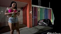 latina babe outdoor cowgirl tattoo natural big tits cute pornstar