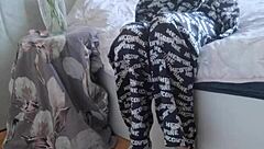 Elza Kom In Nylon Tights Fetish With Panty Sniffing In Bedroom