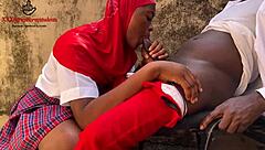 Horny Schoolgirl Seduces Senior With Big Black Cock