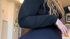 Pawg rips pants stretching big ass