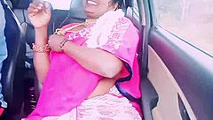 Beautiful Sexy Saree HOUSEWIFE DIRTY TALKS With BOYFRIEND In CAR Indian Romance