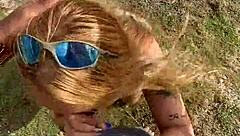 married blonde from sao paulo fucks lover on rio beach