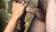 Hot handjob ends with cum dripping 😍