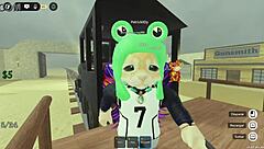 Does the ladyboy get banged in a gangbang while staying afk?