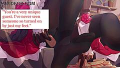 Noelle's new servant worships her feet in femdom