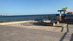 We film a crazy holiday video with hard spanking and moaning outdoors 😍