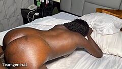 beautiful black girl bent over for doggystyle jizz