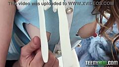 brat myra gets tamed in the principal's office, her petite teen body and big ass exposed in pov