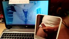 Biker pays tribute to Klaudia hotwife's hot pussy