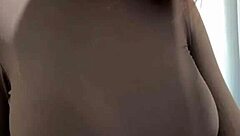 Stepmother Caresses Her Milky Tits Until She Orgasms