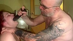 Redhead Milf Slave Gets Spit, Cum On Face, Deepthroat, And Piss Shower