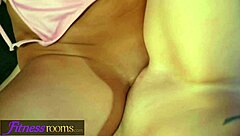 After yoga, Lexi Dona and her girlfriend have fun in the gym