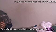 toy in her ass then closeup pee