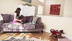 Boss licks and fucks teen babysitter hard!