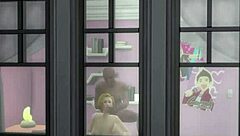 Stepdad's cute 18+ virgin experiences interracial blowbang and bukkake