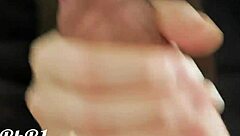 He cums as I caress him with my tongue.