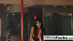 Indian Milf Priya Rai Rides Sybian At Strip Club