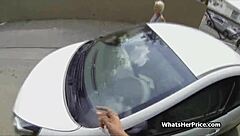 teen short haired blonde cutie picked up on street for doggystyle cash sex